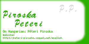 piroska peteri business card