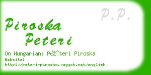 piroska peteri business card